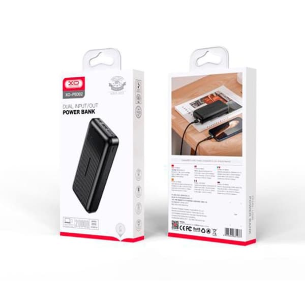 Powerbank XO Svart 20000 mAh