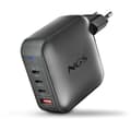 Miniatyrbild 1 av 6: NGS BUD 165W : Universell väggladdare 165W med 4 portar: 3 USB-C + 1 USB-A. Snabb och säker laddning. Samtidig laddning.