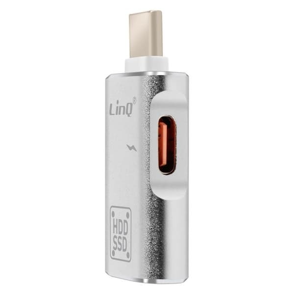 OTG USB- och USB C-adapter till USB C Kompakt LinQ Silver