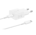 Miniatyrbild 1 av 4: Samsung 25W USB-C GaN Väggladdare + Typ-C 1m Kabel - Vit
