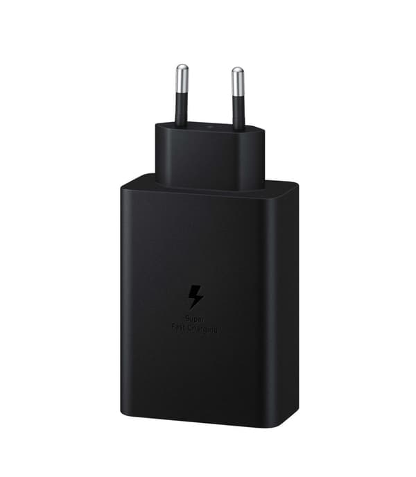 Samsung 65W PD Strömadapter Trio (USB-C x 2, USB-A) Väggladdare - Svart