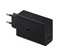 Miniatyrbild 2 av 4: Samsung 65W PD Strömadapter Trio (USB-C x 2, USB-A) Väggladdare - Svart