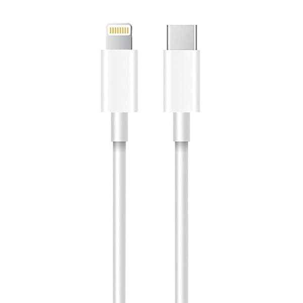 Apple Lightning till USB-C Kabel 1m bulk - Vit