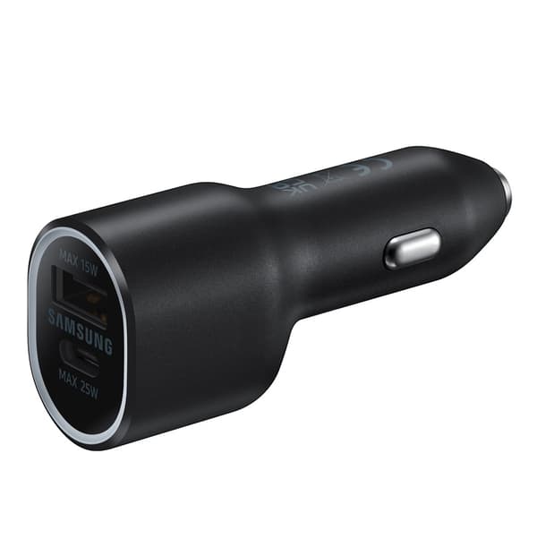 Samsung 40W USB-C USB-A Duo billaddare - Svart Svart