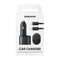 Miniatyrbild 1 av 4: Samsung 40W USB-C USB-A Duo billaddare med USB-C Kabel 1m- Svart