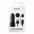 Miniatyrbild 1 av 4: Samsung USB-A Duo snabbladdare billaddare med combo kabel- Svart