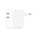 Miniatyrbild 1 av 3: Apple 35W Dual USB-C strömadapter - Vit
