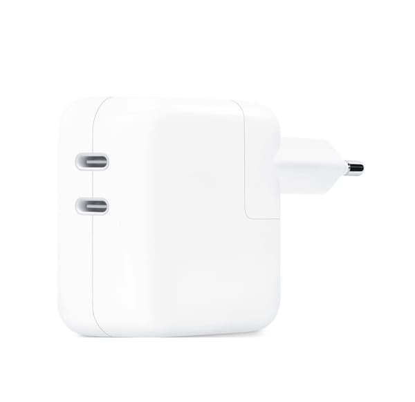 Apple 35W Dual USB-C strömadapter - Vit Vit