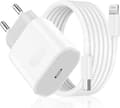 Pikkukuva 1 / 7: Pikalaturi iPhone 14/14 Pro/14 Pro Max / 14 Plus 13 12 11:lle, 20 W alkuperäinen USB-C-laturi, pikaliitin 2 m kaapelilla