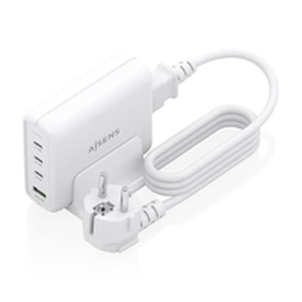 Trådløs oplader Aisens ASCH-140W4P055-W Hvid 140 W