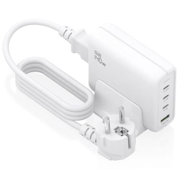 Trådløs oplader Aisens ASCH-140W4P055-W Hvid 140 W Hvid
