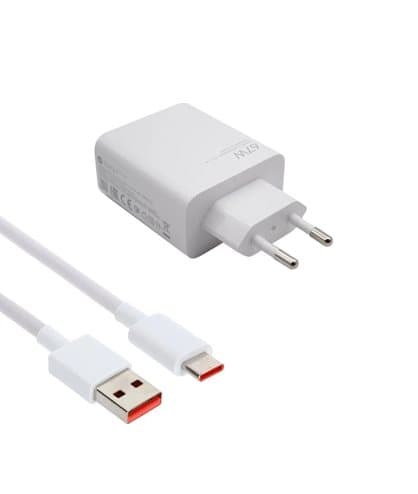 Xiaomi 67W HyperCharge Combo (Type-A) laddare - Vit