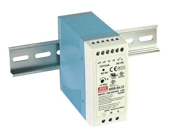 DIN-kiskoon asennettava virtalähde 60W 24V 2.5A