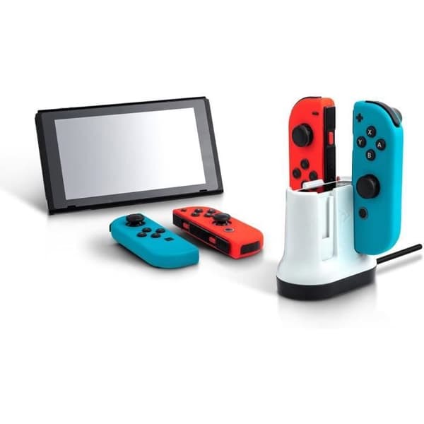 Laddare - PDP - För 2 par Nintendo Switch Joy-Con-kontroller - Vit Vit