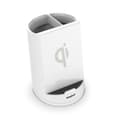 Miniatyrbillede 2 af 3: Trådløs oplader med mobilholder MiniBatt PowerCUP Kuglepen Hvid