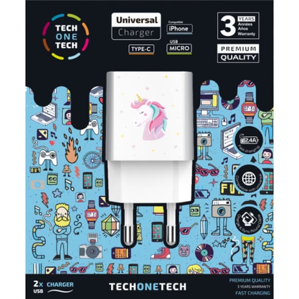 Vægoplader Tech One Tech TEC2501 Hvid (1 enheder) Hvid