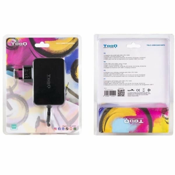 Laptop-oplader TooQ TQLC-USBCGAN100PD 100 W