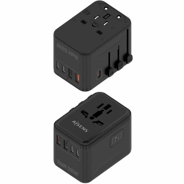 Vægoplader Aisens ASPS-2A3C09-BK 35 W Sort
