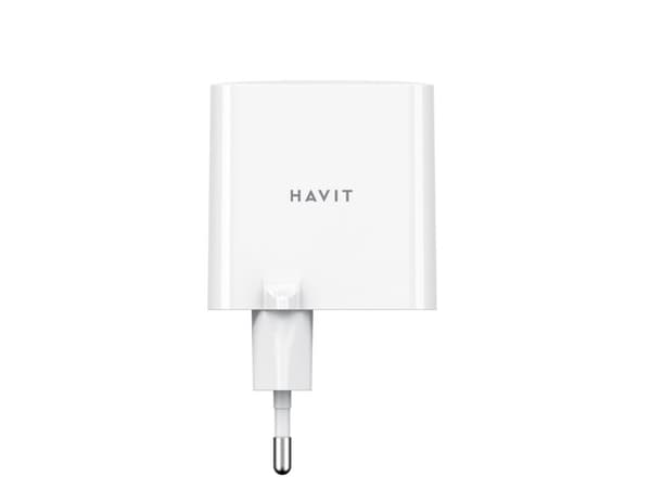 Havit UC45 EU - GaN 45 W rejseoplader med to porte, sort
