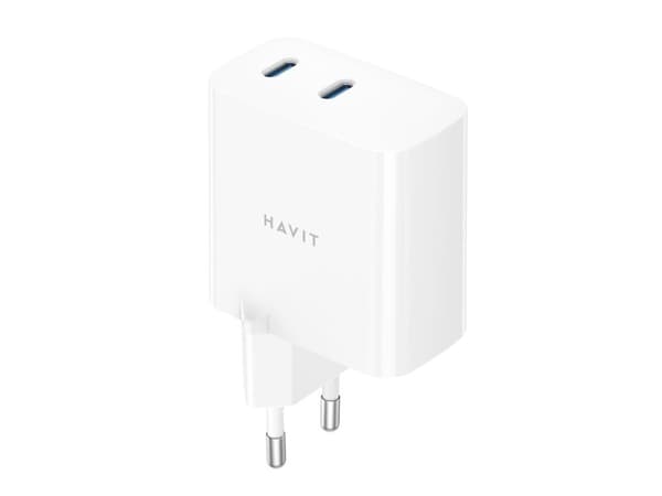Havit UC45 EU - GaN 45 W rejseoplader med to porte, sort