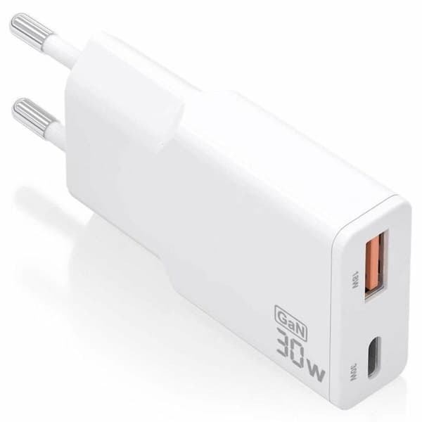 Seinälaturi Aisens ASCH-30W2P046-W Valkoinen 30 W Valkoinen
