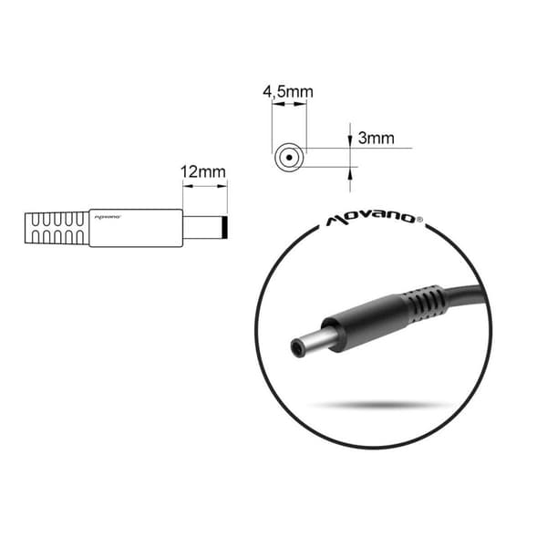 Kannettavan laturi Mitsu 5ZM021 DELL 90 W