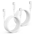 Miniatyrbild 1 av 4: 2-Pack iPhone 15 / iPhone 16 Laddare - USB-C till USB-C Kabel - 1M - Ladd & Sync - Vit