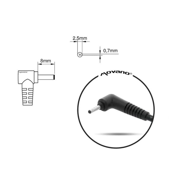 Laptop-oplader Mitsu 5ZM011 Asus 65 W