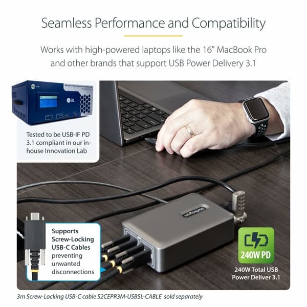 Kannettavan laturi Startech 424DEU-USB-C-CHARGER