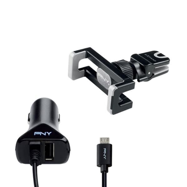 Sæt med Opladere PNY ROAD KIT Sort Sort