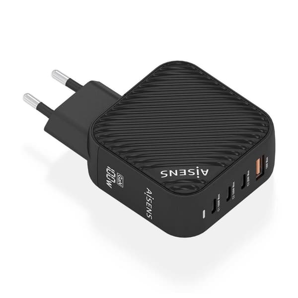 Seinälaturi Aisens ASCH-100W4P029-BK 100 W Musta (1 osaa) musta