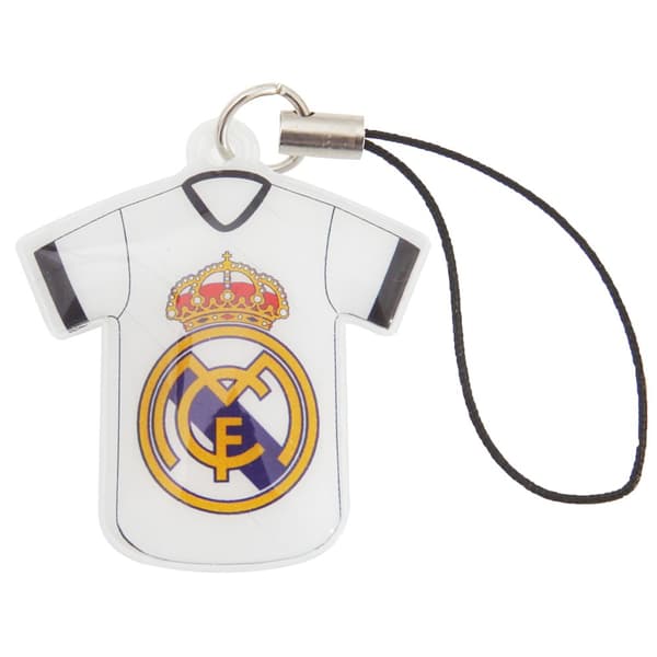 Real Madrid CF officiella fotbollssats mobiltelefon charm White/Black/Yellow One Size