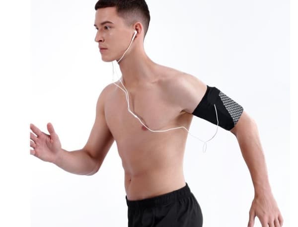 Universal Running Sports Armbånd Mobiltelefon Reflex vanntett Black: L