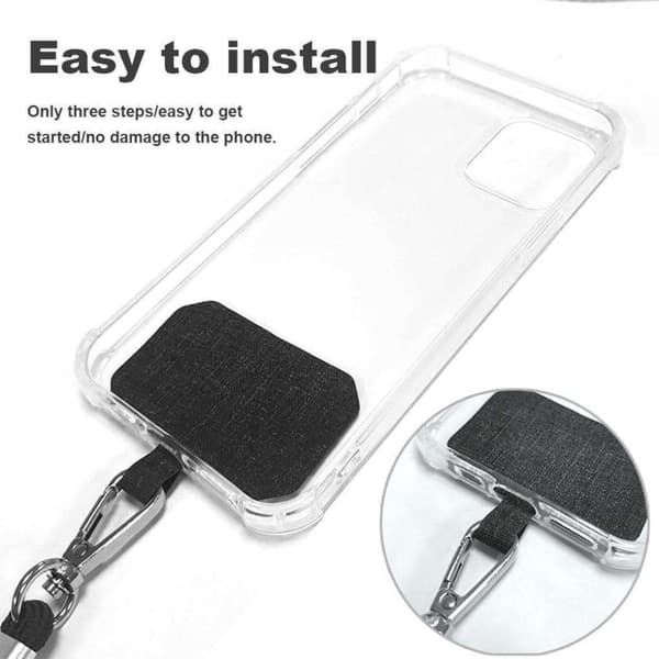 Universal Crossbody Nylon Patch Phone Lanyards Rope Mobiltelefon