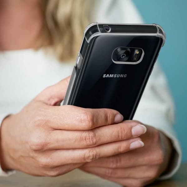 Skyddspaket - AVIZAR - Samsung Galaxy S7 Edge - Mjukt Fodral - Härdat Glas - 360° Skydd