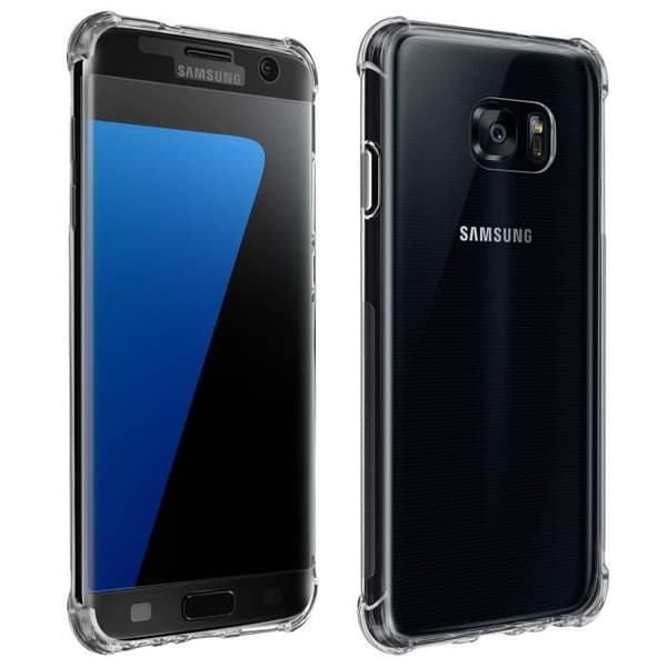 Skyddspaket - AVIZAR - Samsung Galaxy S7 Edge - Mjukt Fodral - Härdat Glas - 360° Skydd