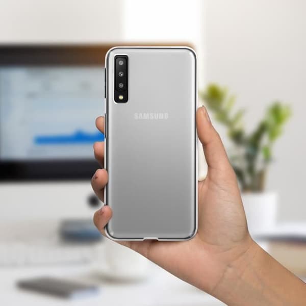 Clear Contour Samsung Galaxy A7 2018 Silikon Gel Fodral - Frost White