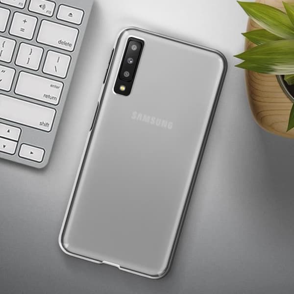 Clear Contour Samsung Galaxy A7 2018 Silikon Gel Fodral - Frost White