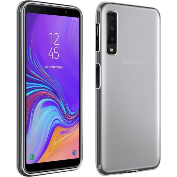Clear Contour Samsung Galaxy A7 2018 Silikon Gel Fodral - Frost White