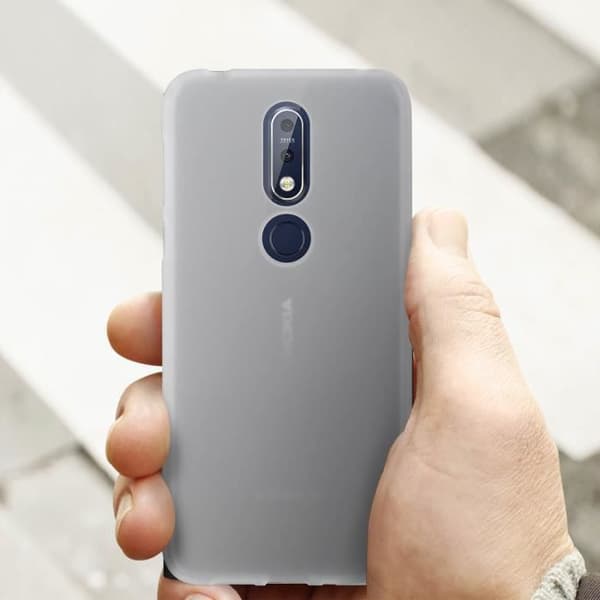 Coque - Nokia - 7.1 - Mjuk Silikon - Ultra-tunn - Frostvit