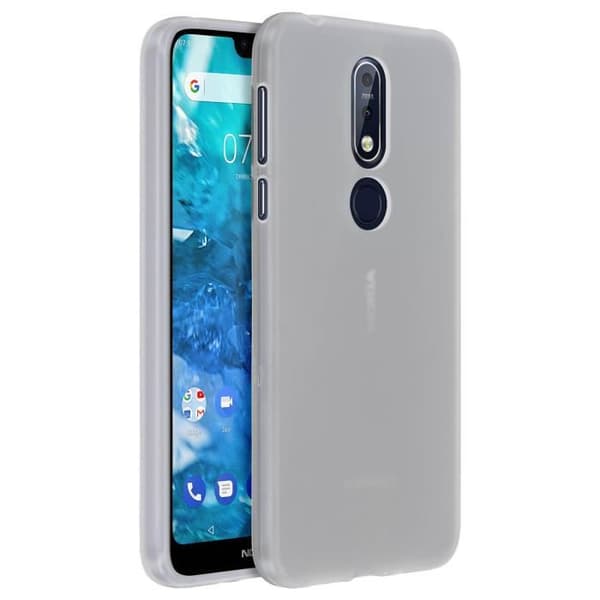 Coque - Nokia - 7.1 - Mjuk Silikon - Ultra-tunn - Frostvit