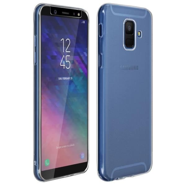 Samsung Galaxy A6 bakskal + skärm härdat glasfilm - genomskinlig