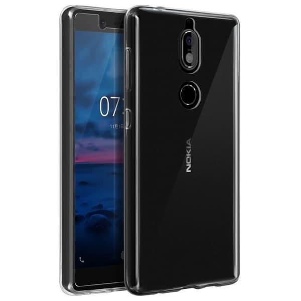 AVIZAR 360° skyddspaket för Nokia 7 - Transparent gelfodral + härdat glasfilm