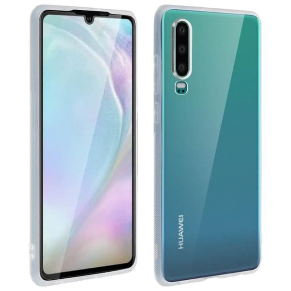 Skyddsskal och film - Huawei - P30 - Silikon gel - Härdat glas - Svart
