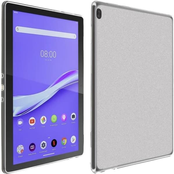 Lenovo Smart Tab M10 10.1 Fodral Flexibelt silikonbeständigt Ultratunt Vit Vit
