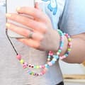 Miniatyrbild 4 av 4: Telefon Jewel Armband Beads and Hearts 65cm Smile Collection Flerfärgad Svart