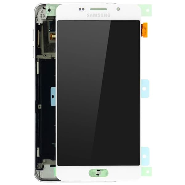 Helt block - Samsung - Galaxy A5 2016 - LCD-Touchskärm - Vit - 5,2 tum