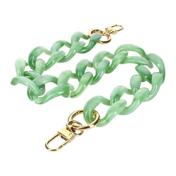 Telefon Jewel Chunky Mesh Chain 45cm Jade Grön