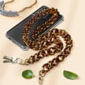 Miniatyrbild 3 av 4: Telefonberlock Chunky Metallic Mesh Chain 120cm Brun