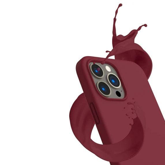 RV Liquid Silicone Case With Magsafe For iPhone 14 Pro Max Red